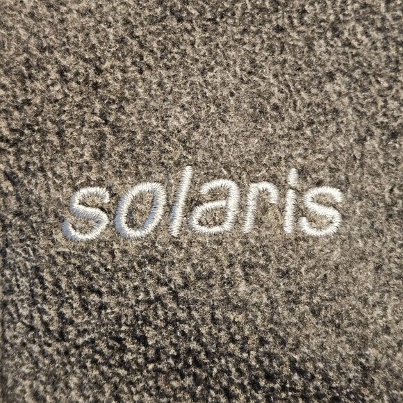 Solaris Men’s Gray Fleece Vest M Outdoor Utility Quiet Luxury Athflow Techwear - Picture 6 of 11